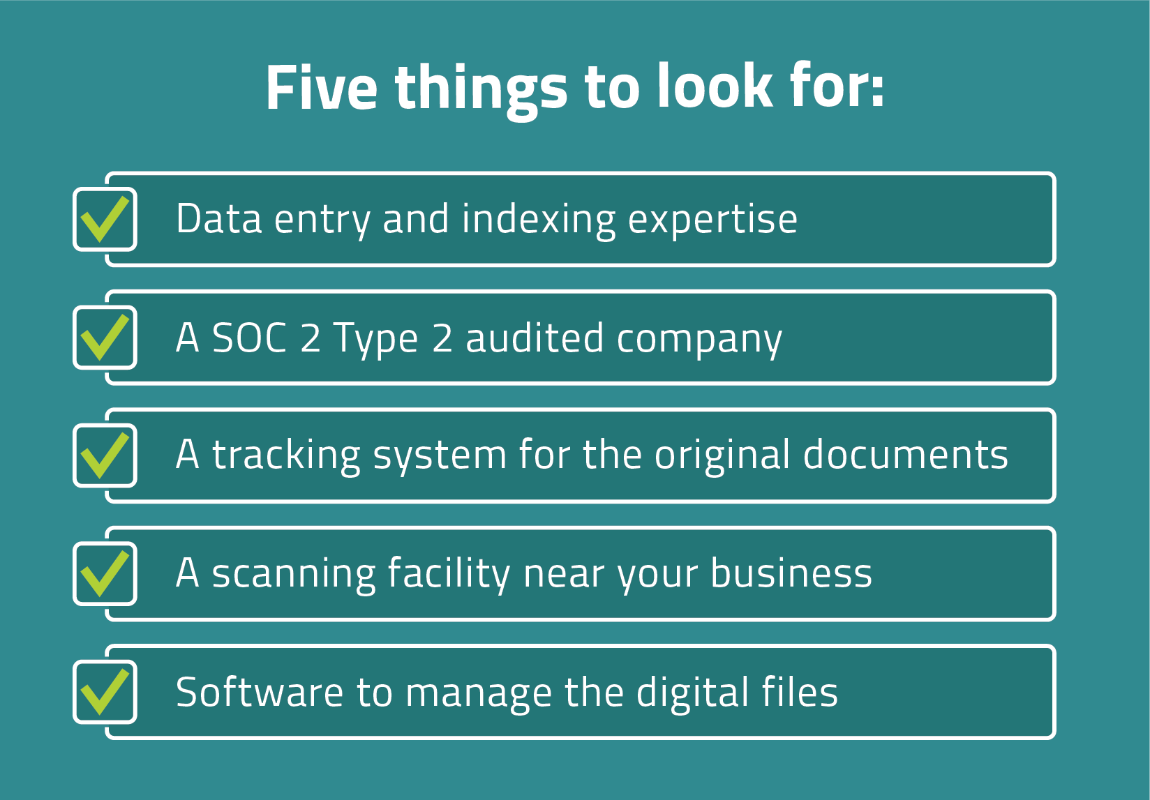 Five things to look for in a document scanning partner